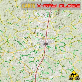 Côte d'Ivoire - X-Ray Globe - 1 : 30 000 TOPO Relief
