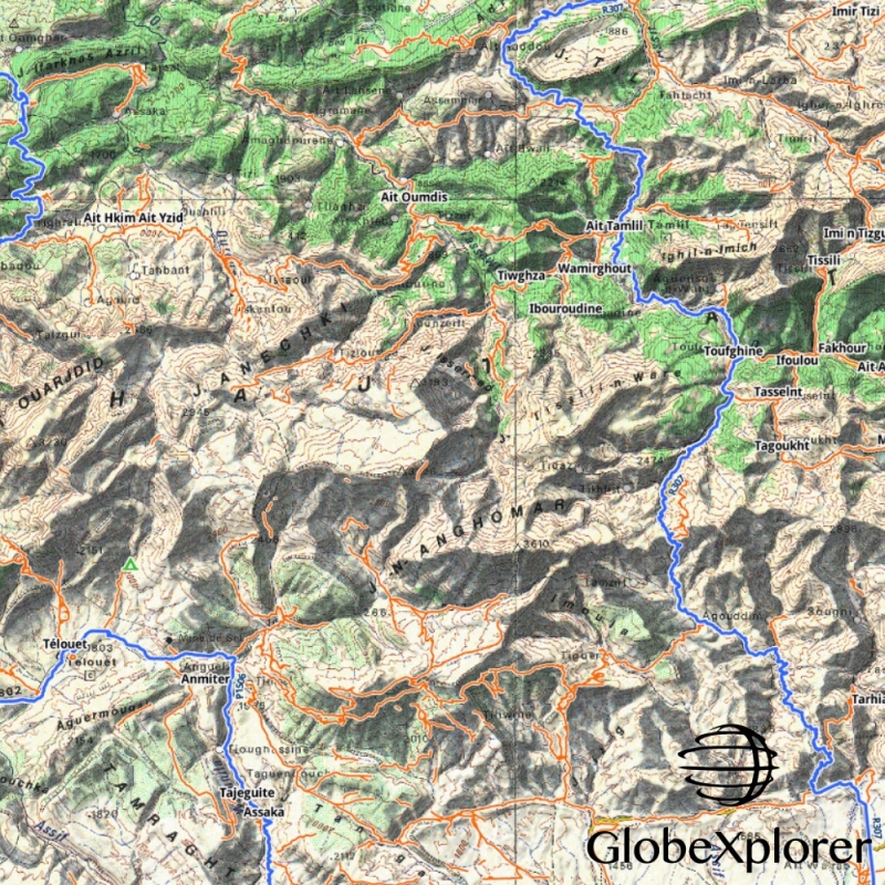carte ign maroc gratuit Carte Du Maroc Au 1 250 000 Pour Globexplorer carte ign maroc gratuit