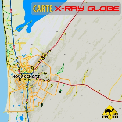 Mauritanie - X-Ray Globe - 1 : 100 000 TOPO Relief