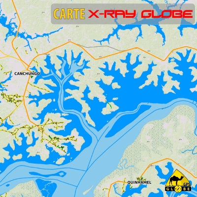 Guinée Bissau - X-Ray Globe - 1 : 100 000 TOPO Relief