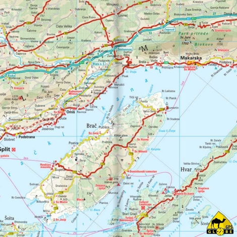 Croatie - Carte touristique - 1 : 300 000