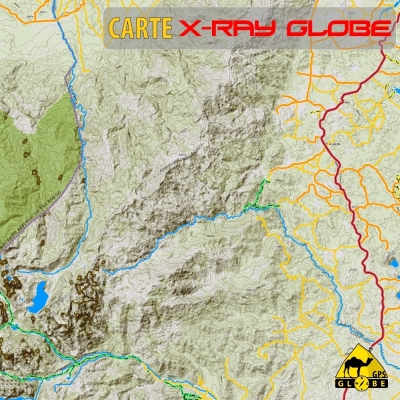 Carte X-Ray Globe de l'Ouganda, carte haute précision pour GPS 