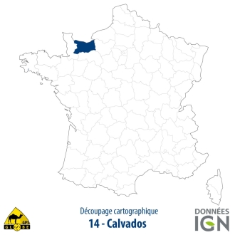 Département  Calvados (14) - 1 : 25 000