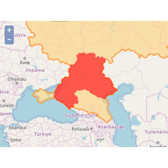 Russie Sud X-Ray Globe 1 : 100 000 