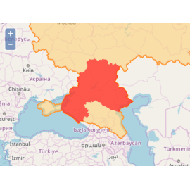 Russie Sud X-Ray Globe 1 : 100 000 