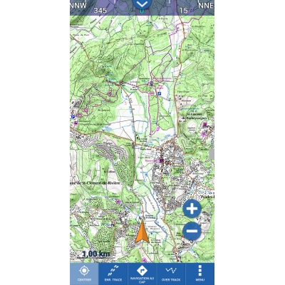 Application GlobeXplorer et carte IGN de la France au 1 : 100 000