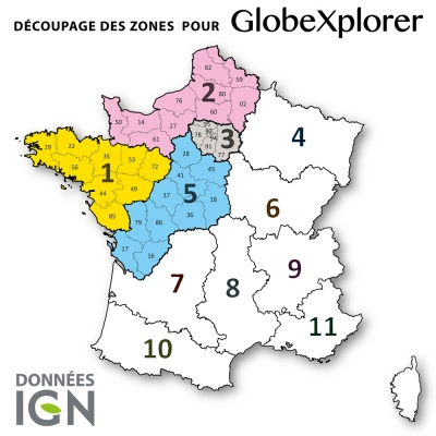 Quart de France Nord-Ouest 1:25 000 - GlobeXplorer
