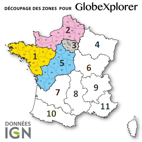 Quart de France Nord-Ouest 1:25 000 - GlobeXplorer