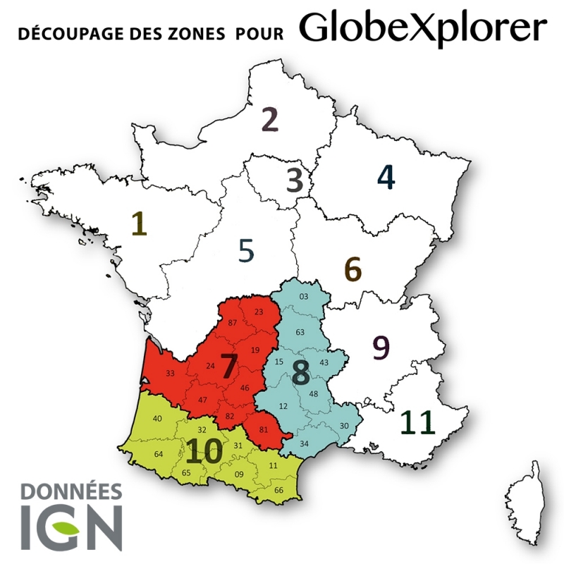 carte de france sud ouest