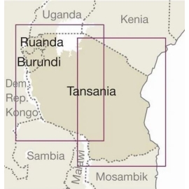 Tanzanie - carte papier - 1 : 1 200 000