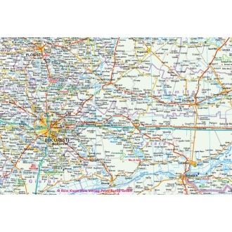 Roumanie - carte papier - 1 : 1 600 000