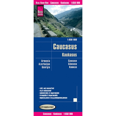 Caucase - carte papier - 1 : 1 650 000