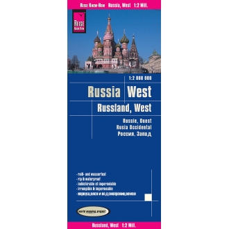Russie Ouest- carte papier - 1 : 2 000 000