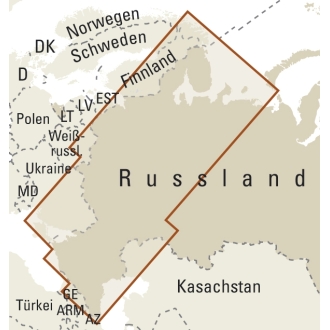 Russie Ouest- carte papier - 1 : 2 000 000