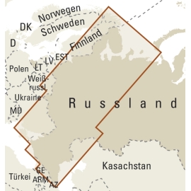 Russie Ouest- carte papier - 1 : 2 000 000