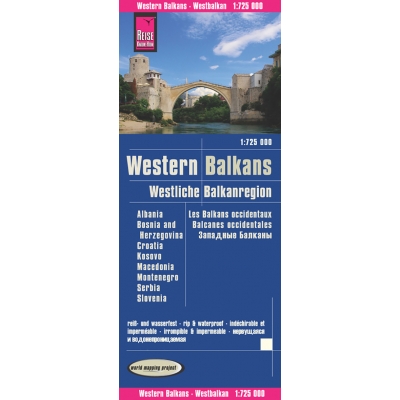 Balkans - carte papier - 1 : 1 500 000