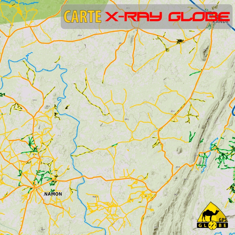 Togo - X-Ray Globe - 1:100 000 TOPO Relief