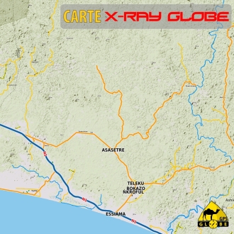 Ghana - X-Ray Globe - 1:30 000 TOPO Relief
