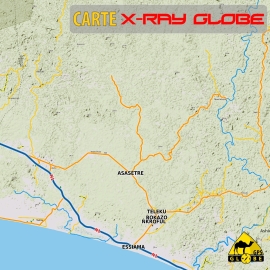 Ghana - X-Ray Globe - 1:30 000 TOPO Relief