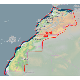 Maroc  X-Ray 2 SUD - 1:25 000 TOPO