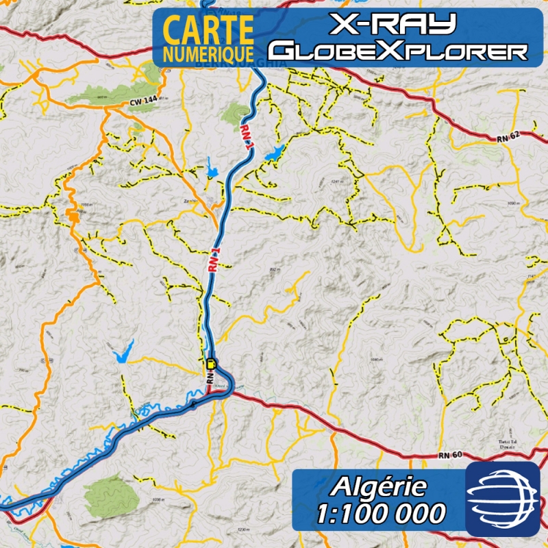 Algérie - X-Ray GlobeXplorer - 1:100 000 TOPO Relief