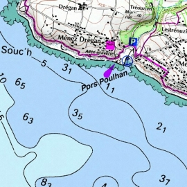 Carte marine  Atlantique + Méditerranée - IGN/SHOM  - 1 : 25 000 - GlobeXplorer