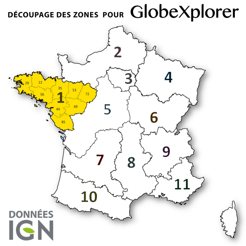 Carte IGN Zone 1 au 1 : 25 000 - GlobeXplorer