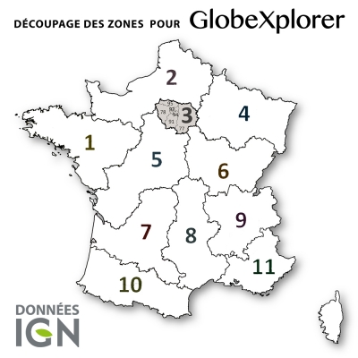 Carte IGN de la Zone 3 au 1 : 25 000 - GlobeXplorer